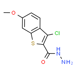 ChemSpider 2D Image | 3-Chloro-6-methoxy-1-benzothiophene-2-carbohydrazide | C10H9ClN2O2S