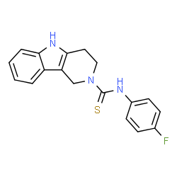 ChemSpider 2D Image | N-(4-Fluorophenyl)-1,3,4,5-tetrahydro-2H-pyrido[4,3-b]indole-2-carbothioamide | C18H16FN3S