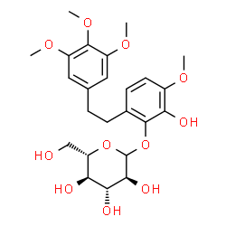 ChemSpider 2D Image | 2-Hydroxy-3-methoxy-6-[2-(3,4,5-trimethoxyphenyl)ethyl]phenyl L-glucopyranoside | C24H32O11