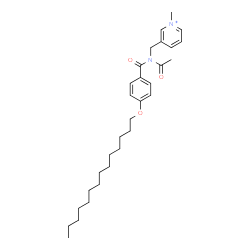 ChemSpider 2D Image | 3-({Acetyl[4-(tetradecyloxy)benzoyl]amino}methyl)-1-methylpyridinium | C30H45N2O3