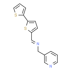 ChemSpider 2D Image | (E)-1-(2,2'-Bithiophen-5-yl)-N-(3-pyridinylmethyl)methanimine | C15H12N2S2