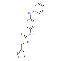 ChemSpider 2D Image | 1-(4-Anilinophenyl)-3-(2-thienylmethyl)thiourea | C18H17N3S2