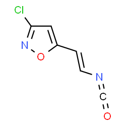 ChemSpider 2D Image | 3-chloro-5-[(E)-2-isocyanatovinyl]isoxazole | C6H3ClN2O2