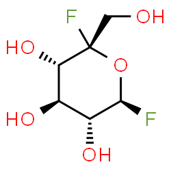 ChemSpider 2D Image | (2S,3S,4R,5R,6S)-2,6-Difluoro-2-(hydroxymethyl)tetrahydro-2H-pyran-3,4,5-triol | C6H10F2O5