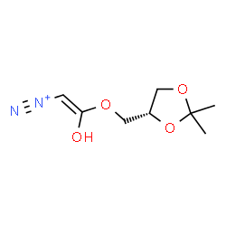 ChemSpider 2D Image | (E)-2-{[(4R)-2,2-Dimethyl-1,3-dioxolan-4-yl]methoxy}-2-hydroxyethenediazonium | C8H13N2O4