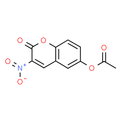ChemSpider 2D Image | 3-Nitro-2-oxo-2H-chromen-6-yl acetate | C11H7NO6
