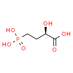 ChemSpider 2D Image | (2R)-2-Hydroxy-4-phosphonobutanoic acid | C4H9O6P