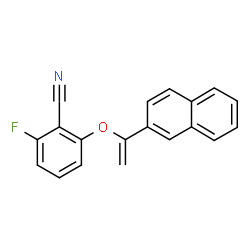 ChemSpider 2D Image | 2-Fluoro-6-{[1-(2-naphthyl)vinyl]oxy}benzonitrile | C19H12FNO