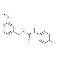 ChemSpider 2D Image | 1-(4-Fluorophenyl)-3-(3-methoxybenzyl)thiourea | C15H15FN2OS