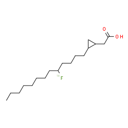 ChemSpider 2D Image | {2-[5-(~18~F)Fluorotridecyl]cyclopropyl}acetic acid | C18H3318FO2