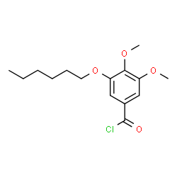 ChemSpider 2D Image | 3-(Hexyloxy)-4,5-dimethoxybenzoyl chloride | C15H21ClO4