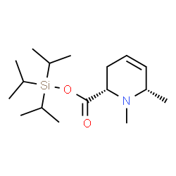 ChemSpider 2D Image | Triisopropylsilyl (2S,6S)-1,6-dimethyl-1,2,3,6-tetrahydro-2-pyridinecarboxylate | C17H33NO2Si