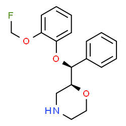 ChemSpider 2D Image | (2S)-2-[(S)-[2-(Fluoromethoxy)phenoxy](phenyl)methyl]morpholine | C18H20FNO3