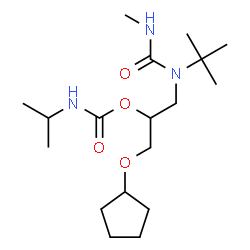 ChemSpider 2D Image | 1-(Cyclopentyloxy)-3-[(methylcarbamoyl)(2-methyl-2-propanyl)amino]-2-propanyl isopropylcarbamate | C18H35N3O4