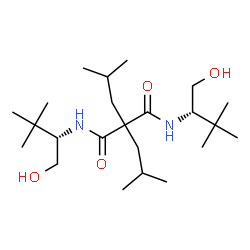 ChemSpider 2D Image | N,N'-Bis[(2S)-1-hydroxy-3,3-dimethyl-2-butanyl]-2,2-diisobutylmalonamide | C23H46N2O4