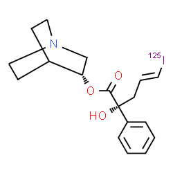 ChemSpider 2D Image | (3R)-1-Azabicyclo[2.2.2]oct-3-yl (2R,4E)-2-hydroxy-5-(~125~I)iodo-2-phenyl-4-pentenoate | C18H22125INO3