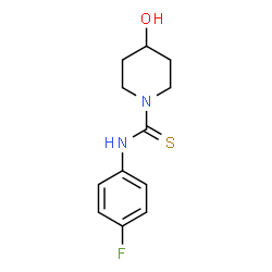 ChemSpider 2D Image | 1-piperidinecarbothioamide, N-(4-fluorophenyl)-4-hydroxy- | C12H15FN2OS
