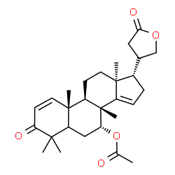 ChemSpider 2D Image | (7alpha,13alpha,17alpha)-7-Acetoxy-4,4,8-trimethyl-3-oxocarda-1,14-dienolide | C28H38O5