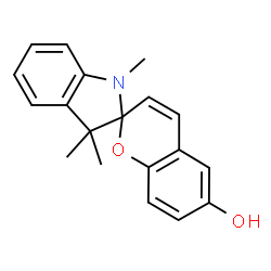 ChemSpider 2D Image | 1',3',3'-Trimethylspiro[chromene-2,2'-indolin]-6-ol | C19H19NO2
