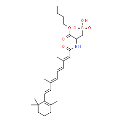 ChemSpider 2D Image | 15-[(1-Butoxy-1-oxo-3-sulfo-2-propanyl)amino]retinal | C27H41NO6S