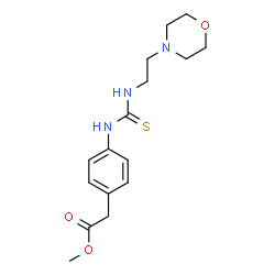 ChemSpider 2D Image | benzeneacetic acid, 4-[[[[2-(4-morpholinyl)ethyl]amino]thioxomethyl]amino]-, methyl ester | C16H23N3O3S