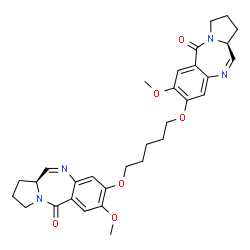 ChemSpider 2D Image | (11aS,11a'S)-8,8'-[1,5-Pentanediylbis(oxy)]bis(7-methoxy-1,2,3,11a-tetrahydro-5H-pyrrolo[2,1-c][1,4]benzodiazepin-5-one) | C31H36N4O6