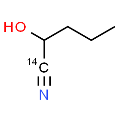 ChemSpider 2D Image | 2-Hydroxy(1-~14~C)pentanenitrile | C414CH9NO