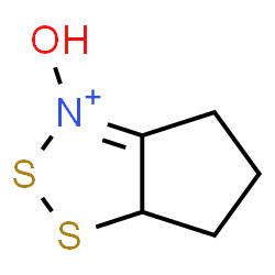 ChemSpider 2D Image | 3-Hydroxy-4,5,6,6a-tetrahydrocyclopenta[d][1,2,3]dithiazol-3-ium | C5H8NOS2