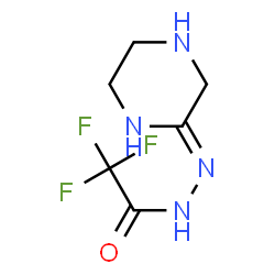 ChemSpider 2D Image | 2,2,2-Trifluoro-N'-(piperazin-2-ylidene)acetohydrazide | C6H9F3N4O