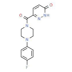 ChemSpider 2D Image | 3-[4-(4-fluorophenyl)piperazine-1-carbonyl]-1H-pyridazin-6-one | C15H15FN4O2