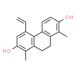 ChemSpider 2D Image | 1,8-Dimethyl-4-vinyl-9,10-dihydro-2,7-phenanthrenediol | C18H18O2