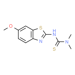 ChemSpider 2D Image | thiourea, N'-(6-methoxy-2-benzothiazolyl)-N,N-dimethyl- | C11H13N3OS2