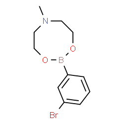 ChemSpider 2D Image | 2-(3-Bromophenyl)-6-methyl-1,3,6,2-dioxazaborocane | C11H15BBrNO2