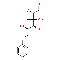 ChemSpider 2D Image | 4-C-Methyl-1-S-phenyl-1-thio-D-iditol | C13H20O5S