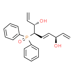 ChemSpider 2D Image | (3R,4E,6R,7S)-6-(Diphenylphosphoryl)-1,4,8-nonatriene-3,7-diol | C21H23O3P