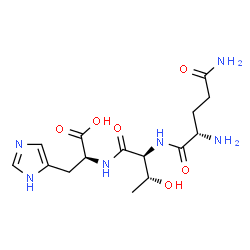 ChemSpider 2D Image | L-Glutaminyl-L-threonyl-L-histidine | C15H24N6O6