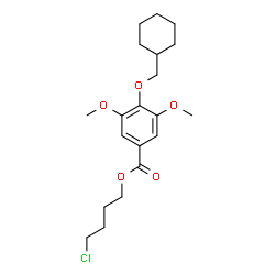 ChemSpider 2D Image | 4-Chlorobutyl 4-(cyclohexylmethoxy)-3,5-dimethoxybenzoate | C20H29ClO5