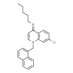 ChemSpider 2D Image | (4E)-7-Chloro-1-(1-naphthylmethyl)-N-pentyl-4(1H)-quinolinimine | C25H25ClN2