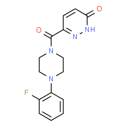 ChemSpider 2D Image | 3-[4-(2-fluorophenyl)piperazine-1-carbonyl]-1H-pyridazin-6-one | C15H15FN4O2