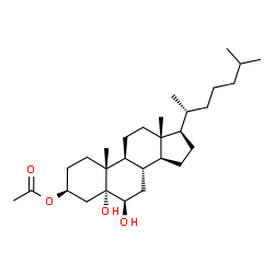 ChemSpider 2D Image | (3beta,5alpha,6beta)-5,6-Dihydroxycholestan-3-yl acetate | C29H50O4