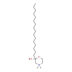 ChemSpider 2D Image | 2-Hexadecyl-2-hydroxy-4,4-dimethylmorpholin-4-ium | C22H46NO2
