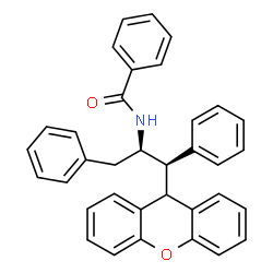 ChemSpider 2D Image | N-[(1R,2R)-1,3-Diphenyl-1-(9H-xanthen-9-yl)-2-propanyl]benzamide | C35H29NO2