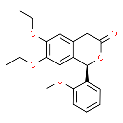 ChemSpider 2D Image | (1R)-6,7-diethoxy-1-(2-methoxyphenyl)isochroman-3-one | C20H22O5