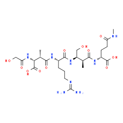 ChemSpider 2D Image | (6R,9S,10R,13S,16S,17R)-6-Carboxy-13-{3-[(diaminomethylene)amino]propyl}-17-(glycoloylamino)-10-(hydroxymethyl)-9,16-dimethyl-3,8,12,15-tetraoxo-2,7,11,14-tetraazaoctadecan-18-oic acid (non-preferred 
name) | C24H42N8O11