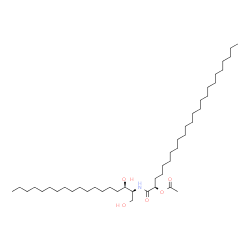 ChemSpider 2D Image | (2R)-1-{[(2S,3R)-1,3-Dihydroxy-2-octadecanyl]amino}-1-oxo-2-tetracosanyl acetate | C44H87NO5