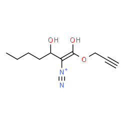 ChemSpider 2D Image | (1Z)-1,3-Dihydroxy-1-(2-propyn-1-yloxy)-1-heptene-2-diazonium | C10H15N2O3