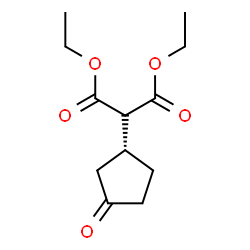 ChemSpider 2D Image | Diethyl [(1R)-3-oxocyclopentyl]malonate | C12H18O5