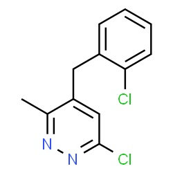 ChemSpider 2D Image | 6-Chloro-4-(2-chlorobenzyl)-3-methylpyridazine | C12H10Cl2N2