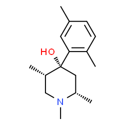 ChemSpider 2D Image | (2S,4R,5S)-4-(2,5-Dimethylphenyl)-1,2,5-trimethyl-4-piperidinol | C16H25NO