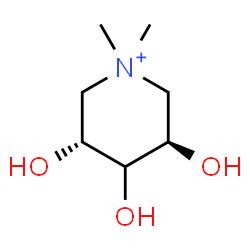 ChemSpider 2D Image | (3R,5R)-3,4,5-Trihydroxy-1,1-dimethylpiperidinium | C7H16NO3